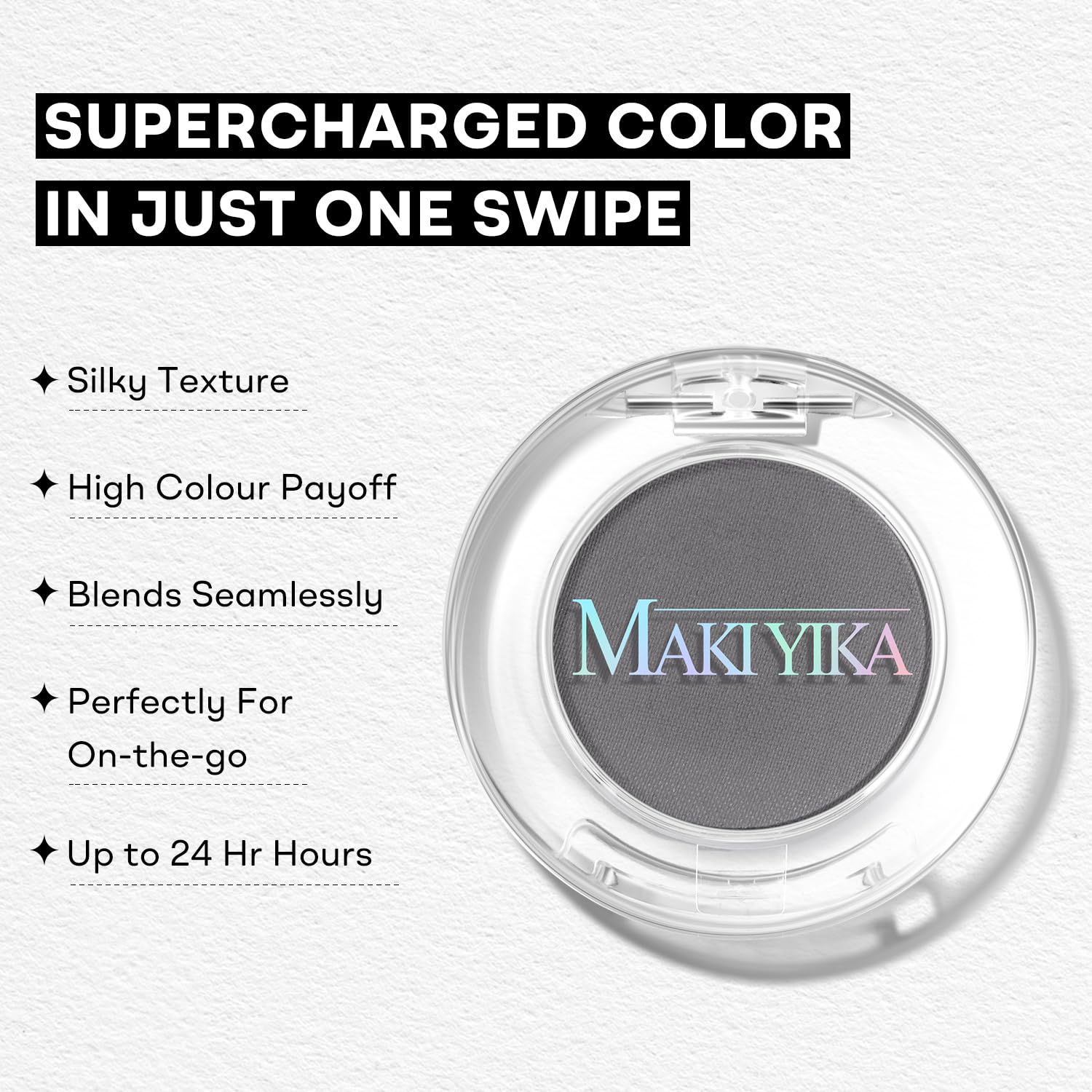 MAKI YIKA shimmer pigment detail highlighting reflective sparkle for subtle highlights