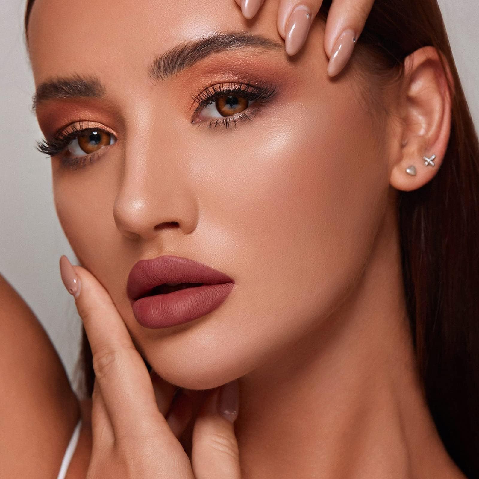 MAKI YIKA swatch on skin revealing true DINNER TIME brown nude tone benefit color preview