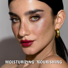 MAKI YIKA swatch on fair skin showing rich wine-red payoff benefit