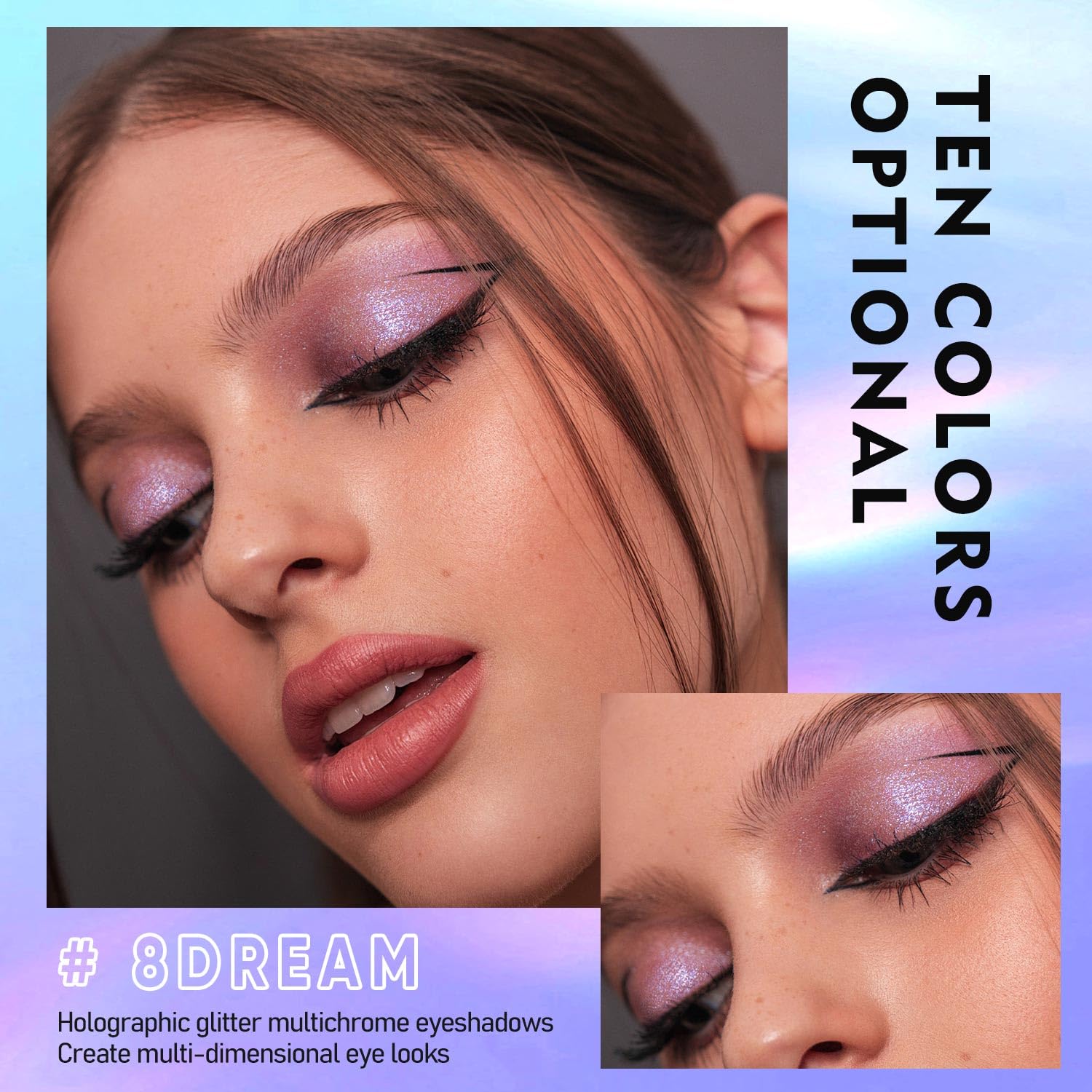MAKI YIKA creamy glitter texture close-up highlighting smooth blendability