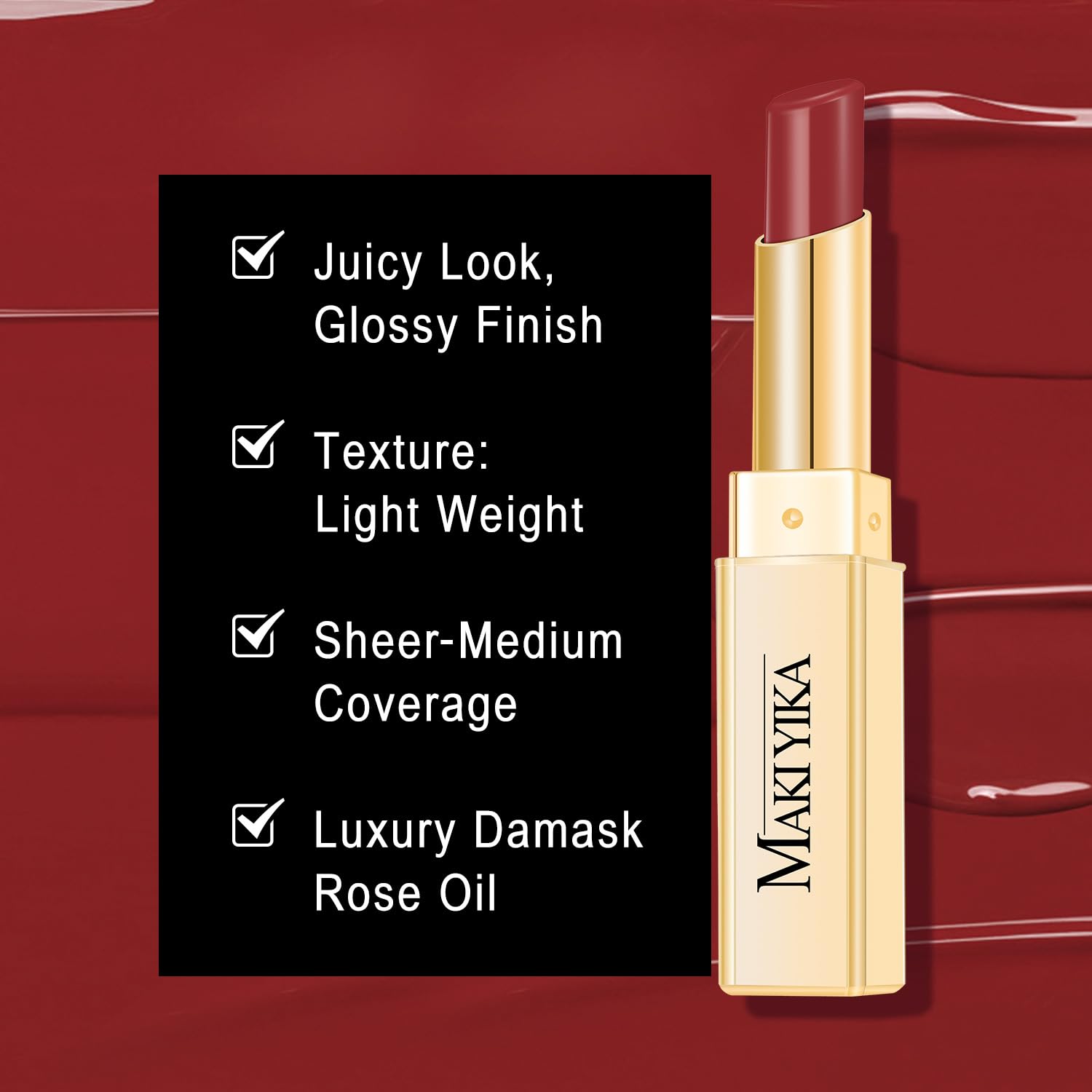 MAKI YIKA close-up of glossy texture highlighting creamy moisture delivery