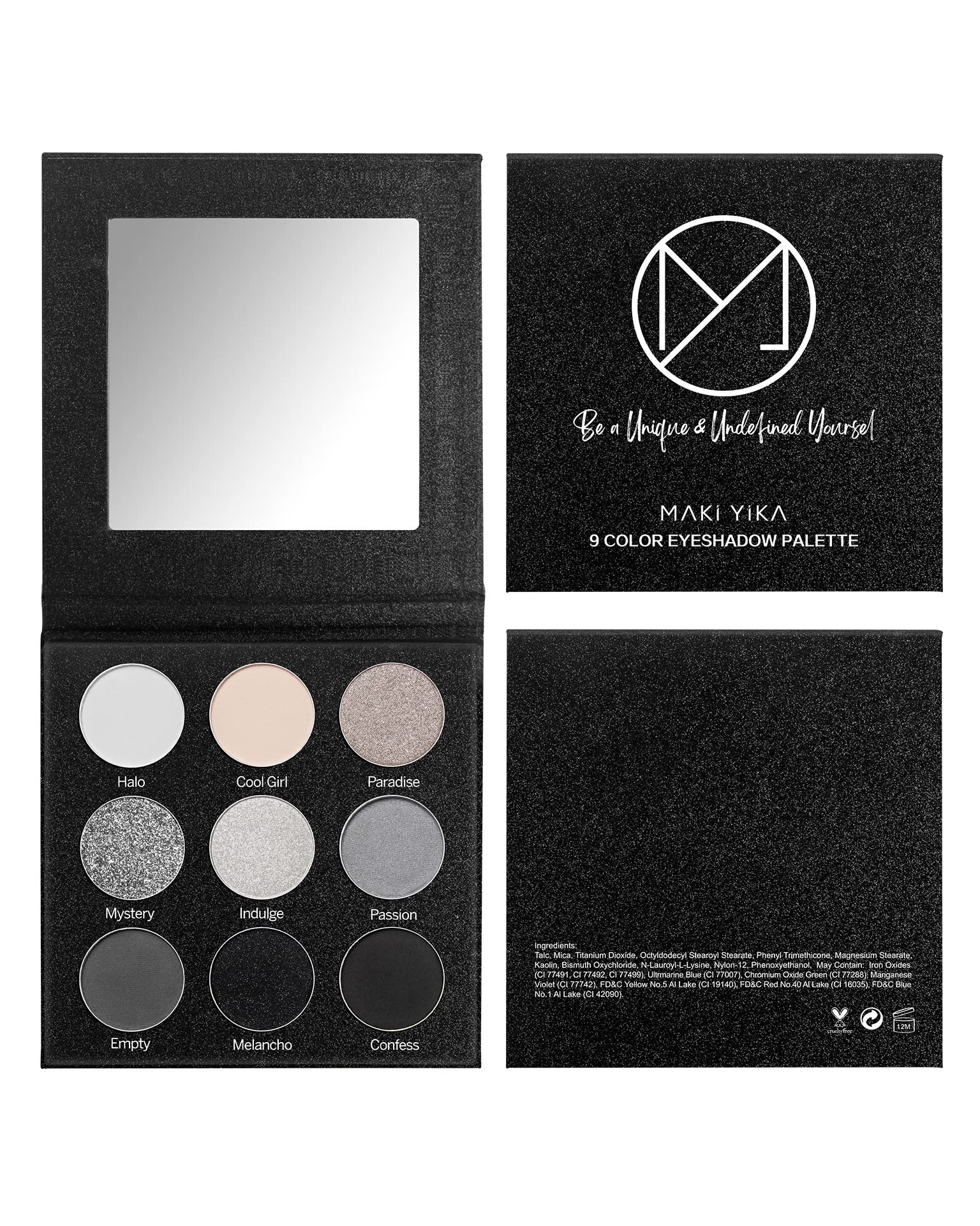 MAKI YIKA palette inside travel bag ready for touch-ups on the go