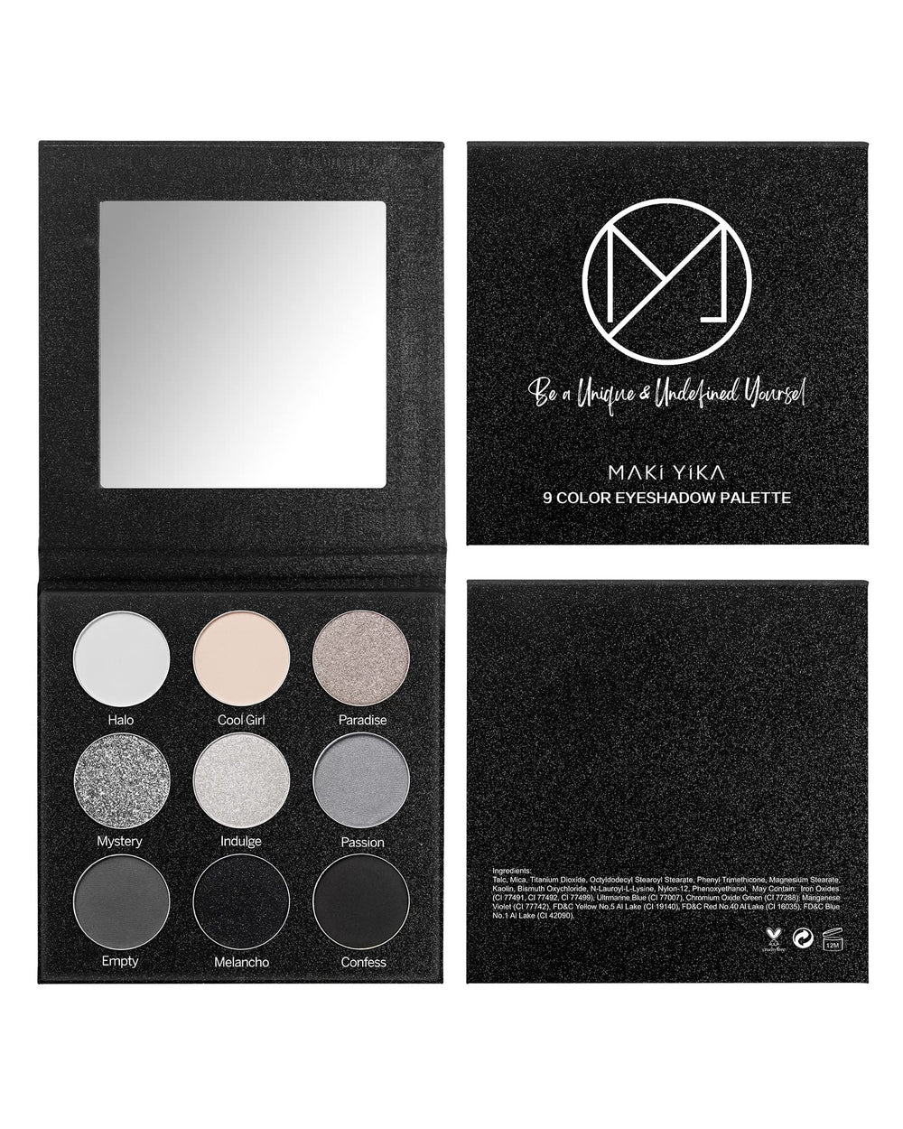 MAKI YIKA palette inside travel bag ready for touch-ups on the go