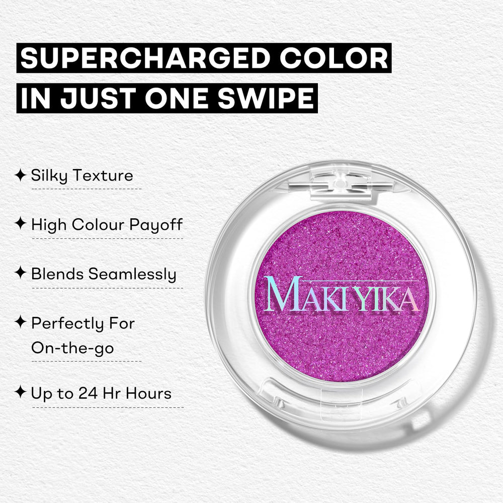 MAKI YIKA applied with makeup brush showing precise control and buildable coverage benefit