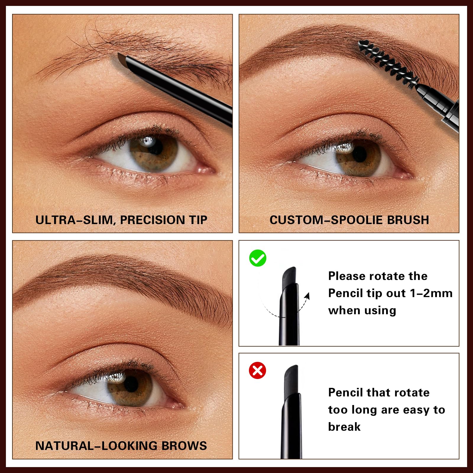 Maksure pencil next to water splash to show waterproof, smudgeproof benefit