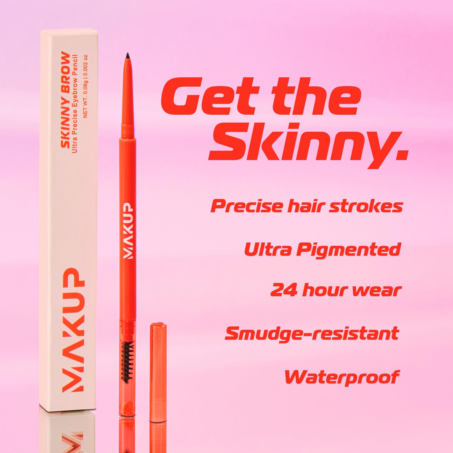 Makup Beauty spoolie blending pencil strokes for a seamless natural finish
