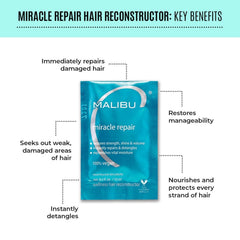 Malibu C application on wet hair demonstrating mineral removal benefit