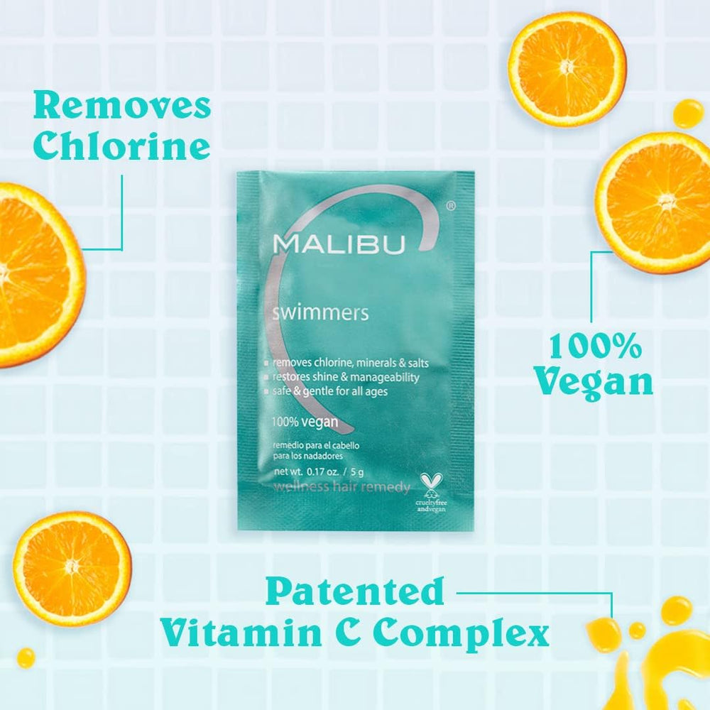 Malibu C applied on wet hair showing improved manageability after use