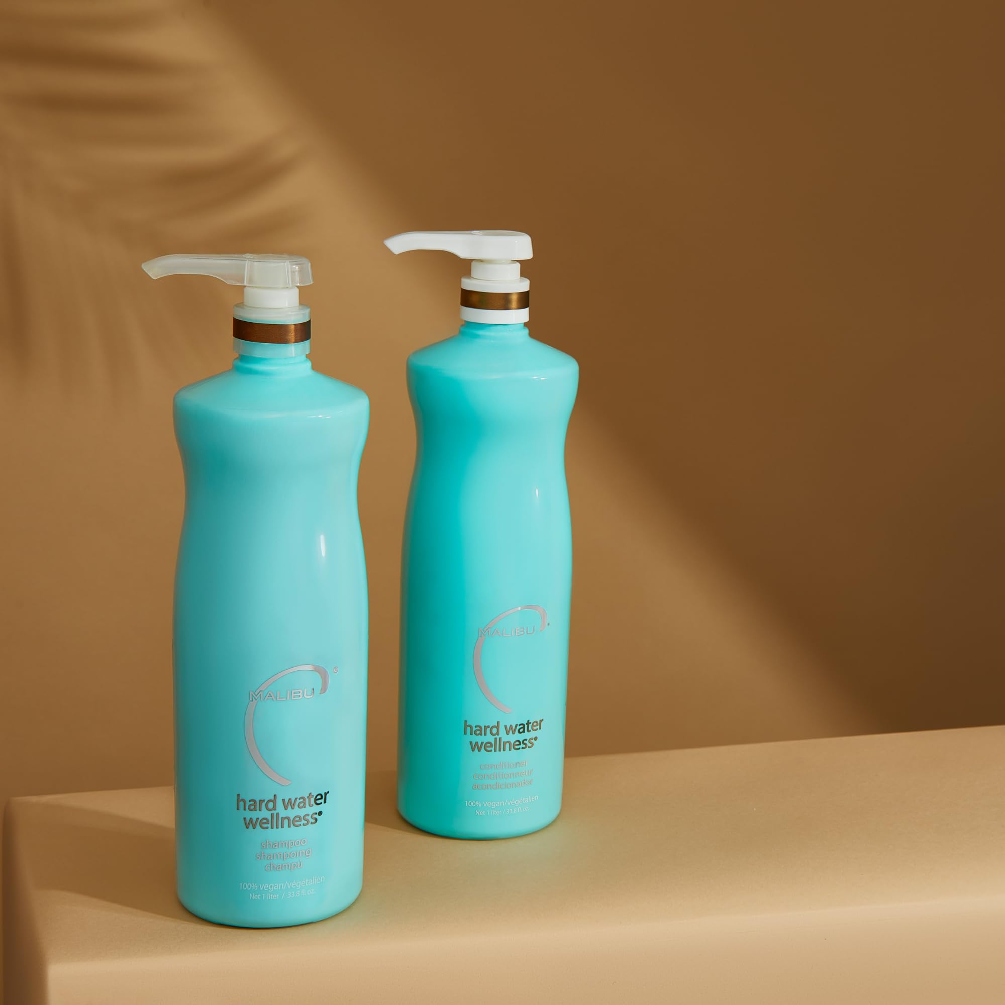 Malibu C bottle size comparison showing large 33.8oz capacity for long-lasting use