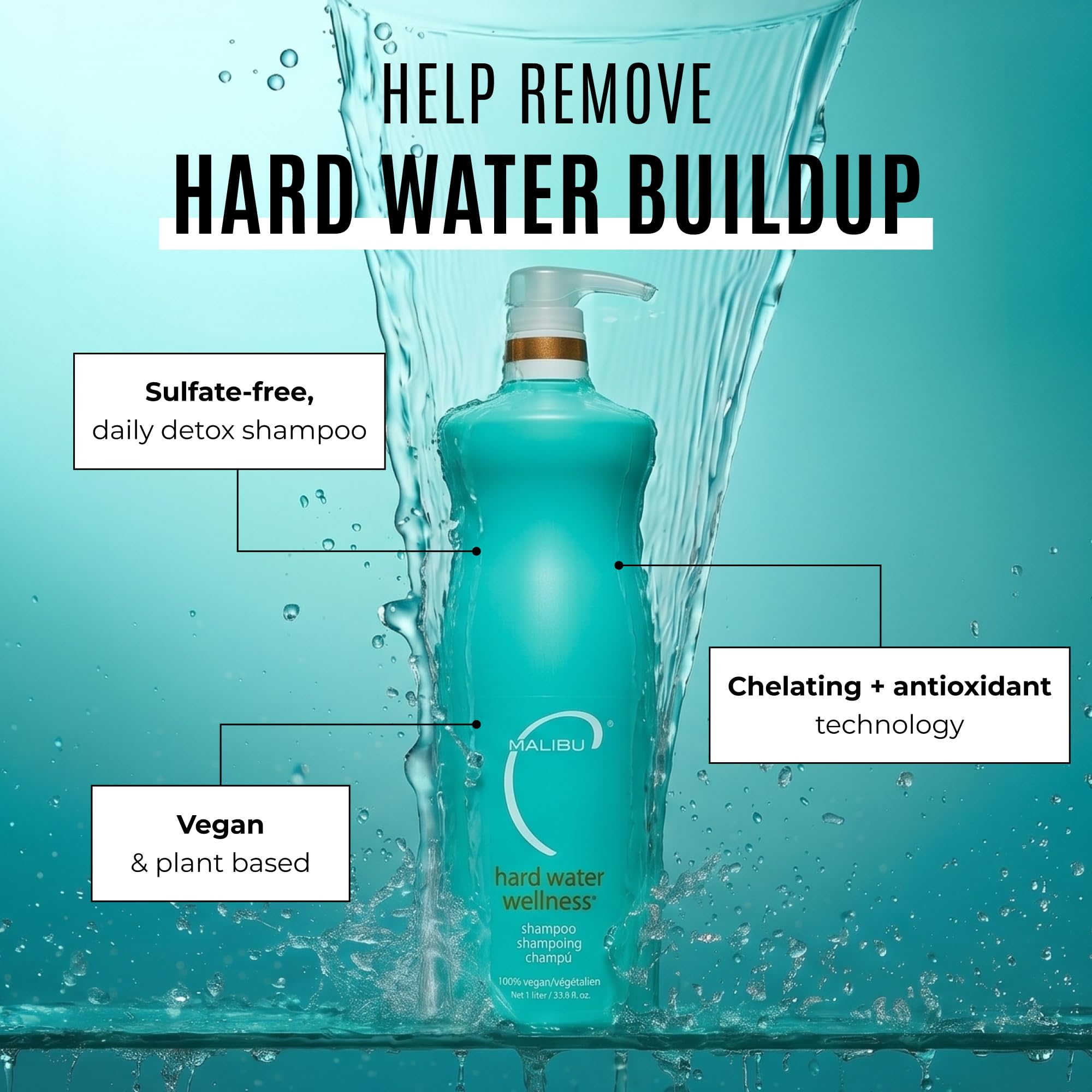 Malibu C close-up ingredient label highlighting citric acid and provitamin B5 benefits