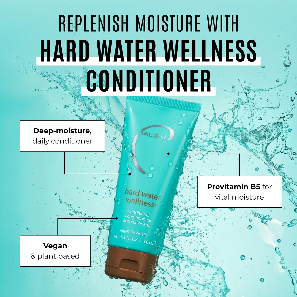 Malibu C creamy conditioner texture pouring for lightweight hydration benefit