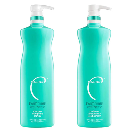 Malibu C front packaging showing 33.8 oz bottles and clear benefit