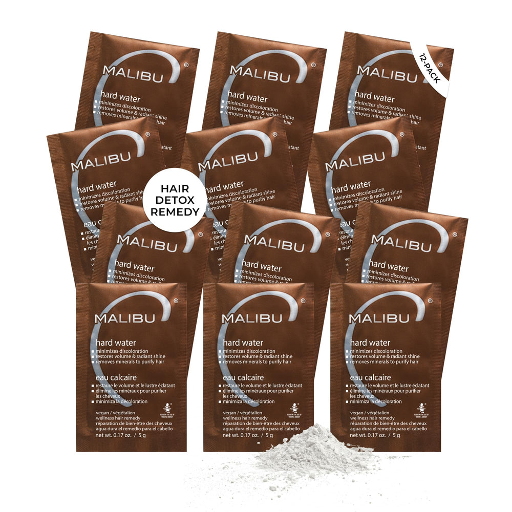 Malibu C front packet packaging showing single-use remedy and benefits