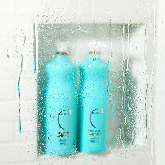 Malibu C shampoo pump close-up highlighting easy dispensing and gentle cleansing action