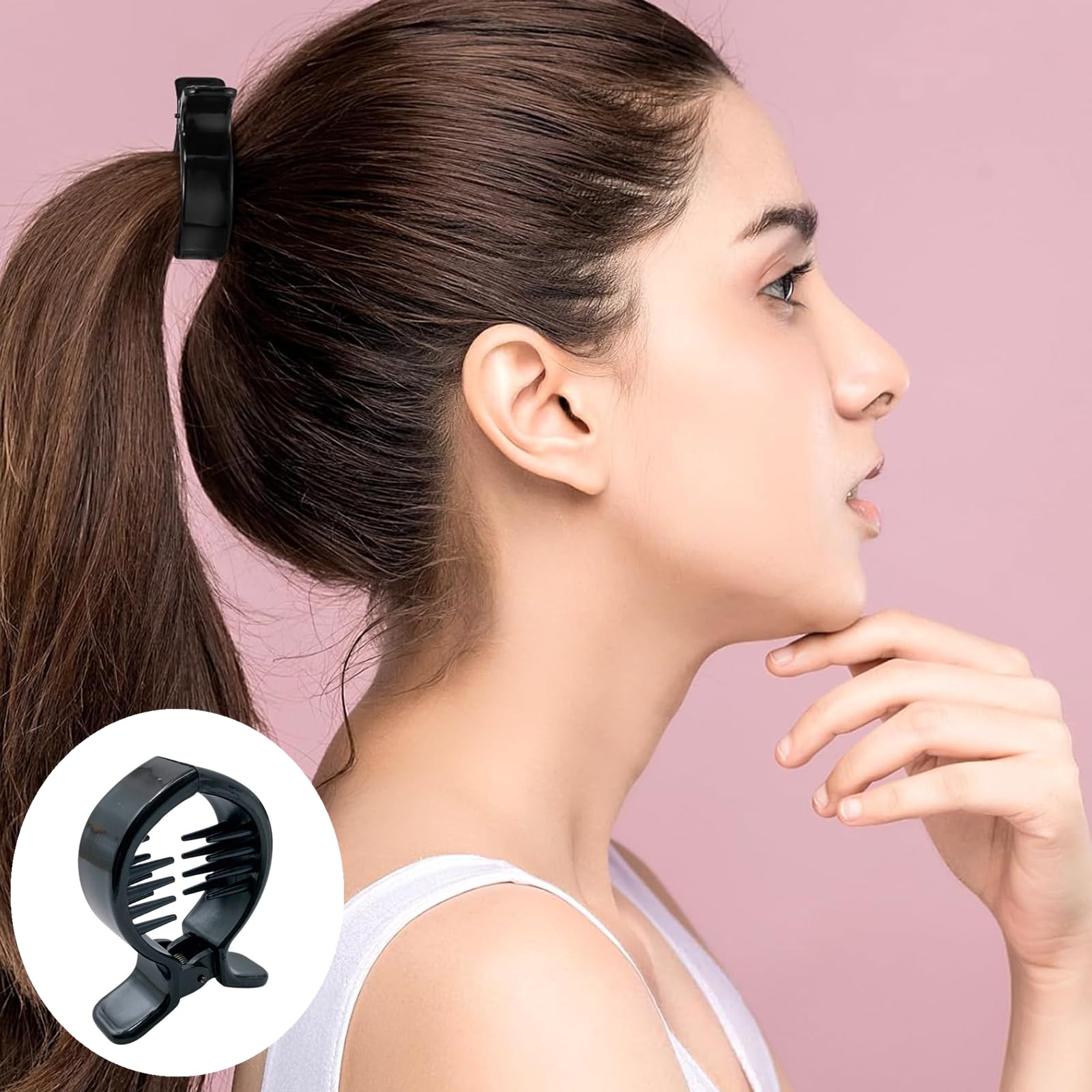 Malijnxin clip used in half-up hairstyle adding decorative detail