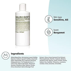MALIN+GOETZ clear gel texture demonstrating gentle hydrating formula