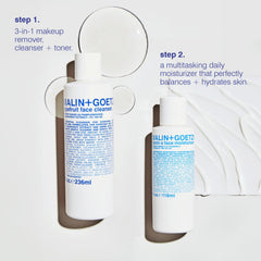 MALIN+GOETZ moisturizer in hand for size reference and travel convenience
