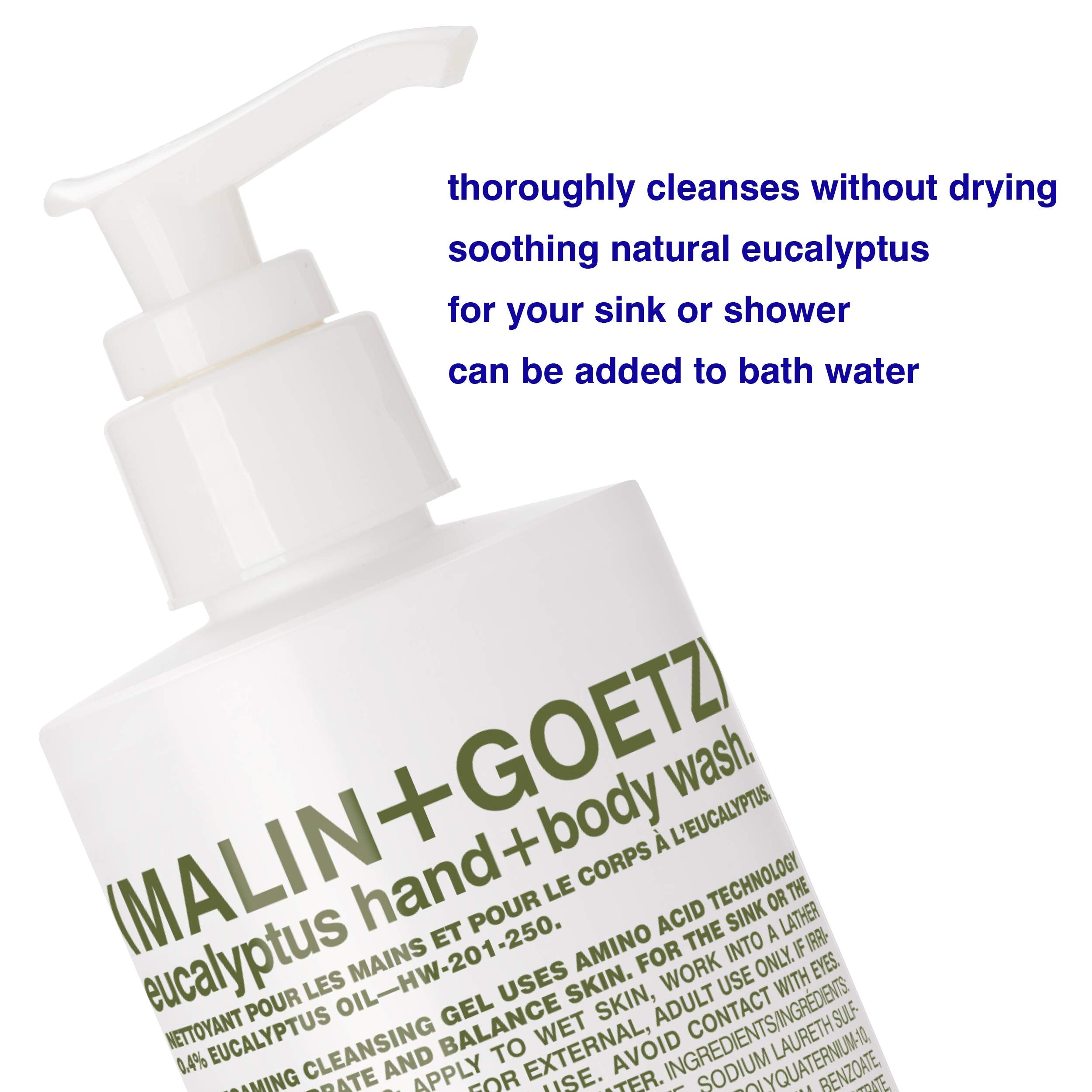 MALIN+GOETZ pump dispensing foamy wash for easy application