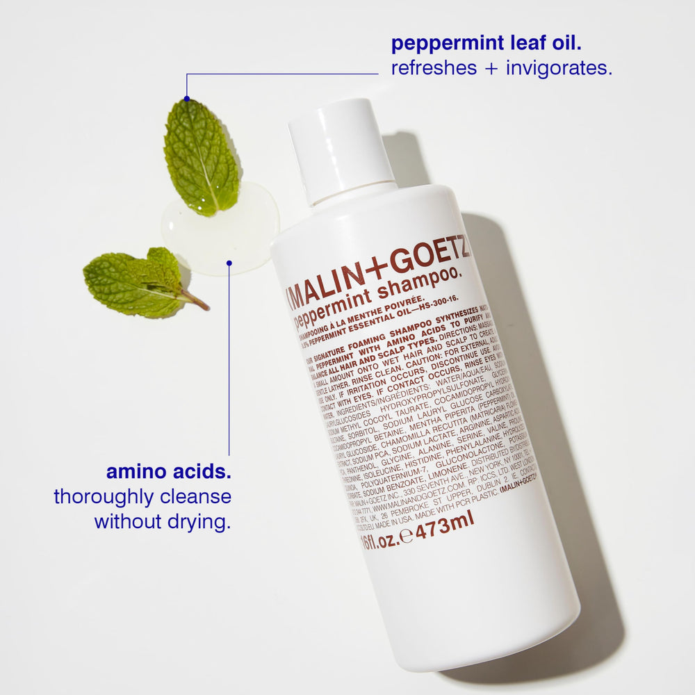 MALIN+GOETZ gel texture close-up revealing lightweight, non-greasy formula benefit