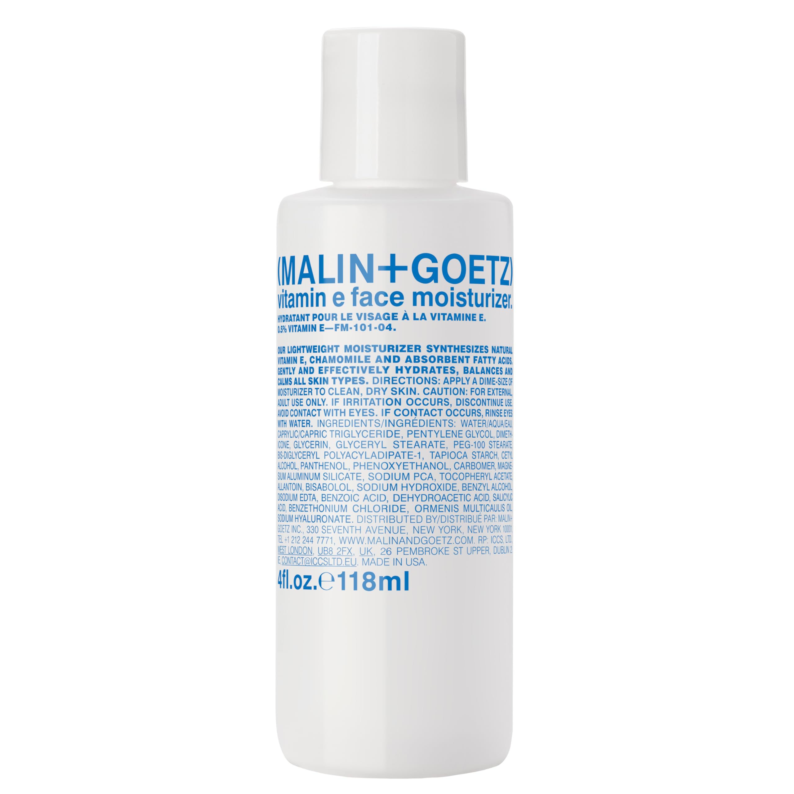 MALIN+GOETZ front packaging showing clean branding and product benefit