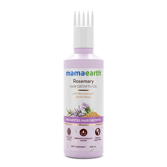 Mamaearth front packaging showing 150ml bottle and benefits