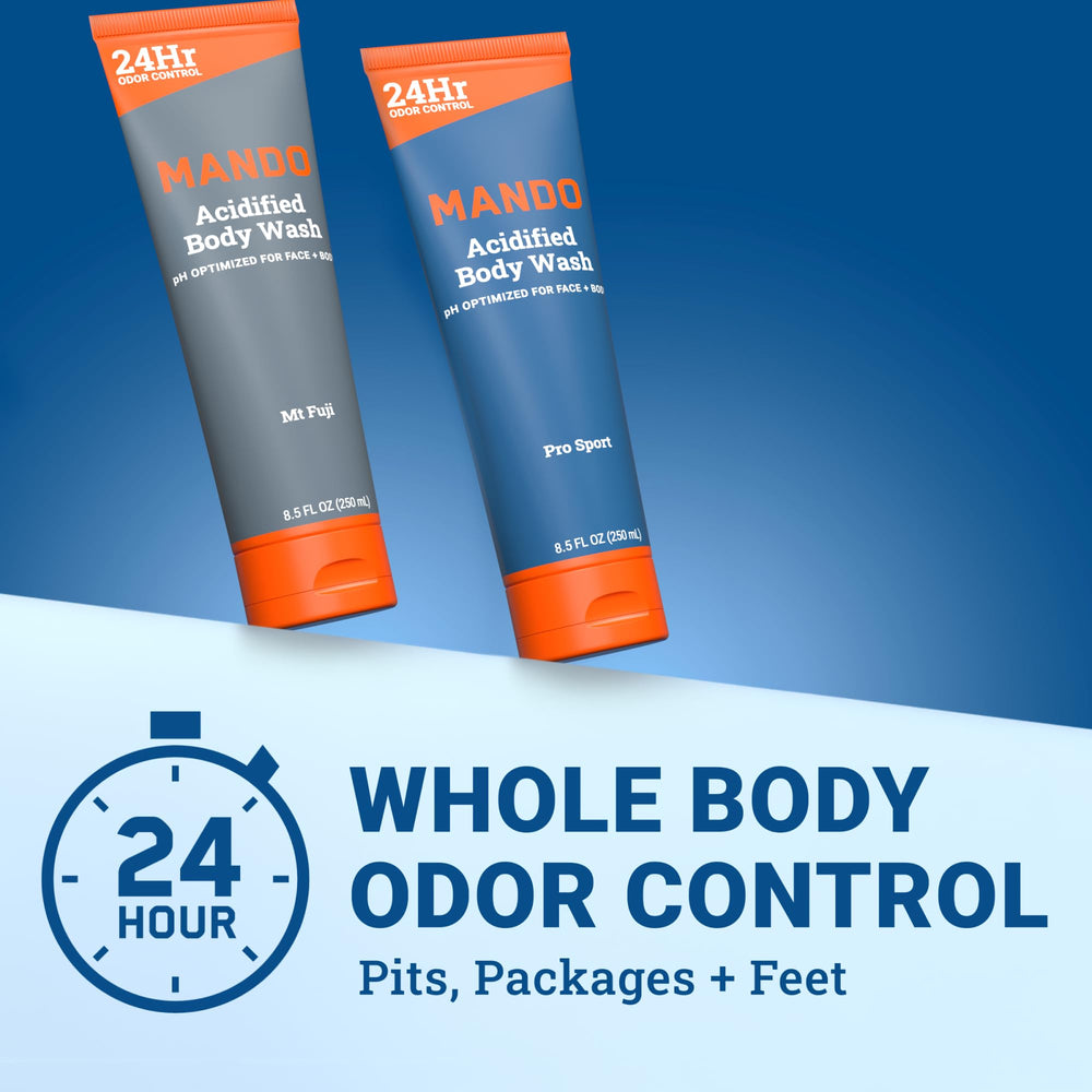 Mando closeup label highlighting mandelic acid and sulfate‑free benefits