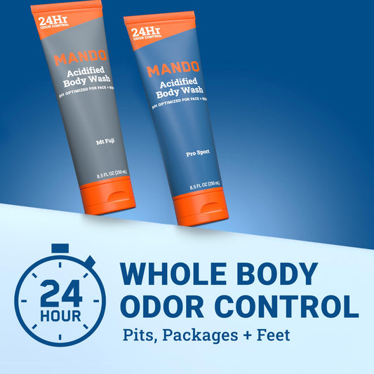 Mando closeup label highlighting mandelic acid and sulfate‑free benefits