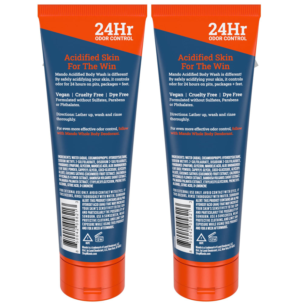 Focus on feet and underarm areas to show targeted odor cleansing