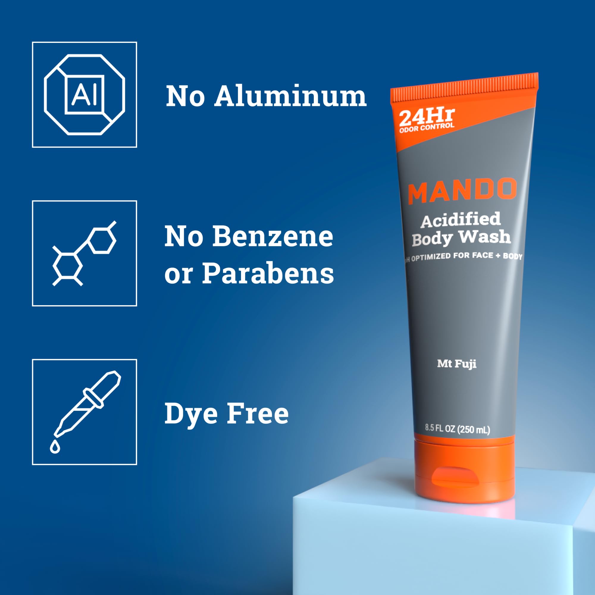 Mando creamy lather texture close-up highlighting gentle cleanse