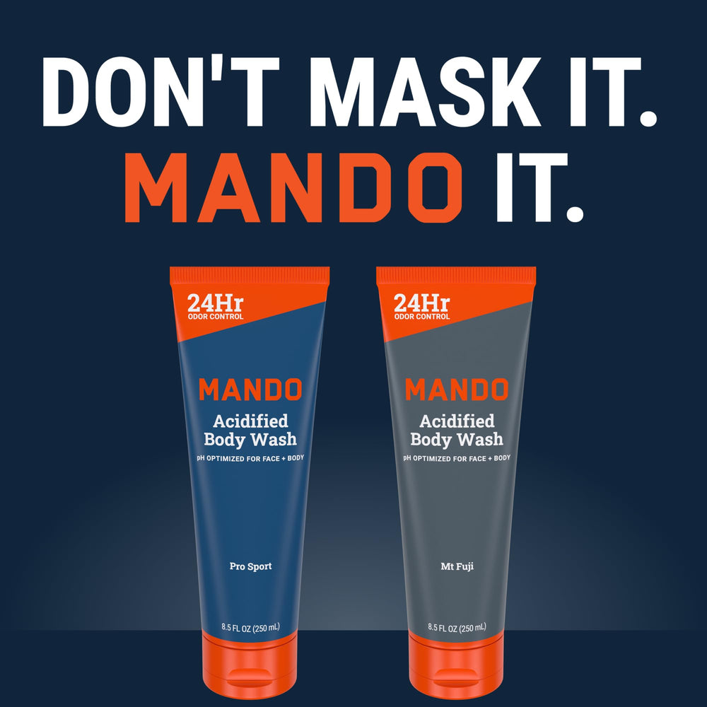 Mando two bottles styled for gift idea emphasizing value pack convenience
