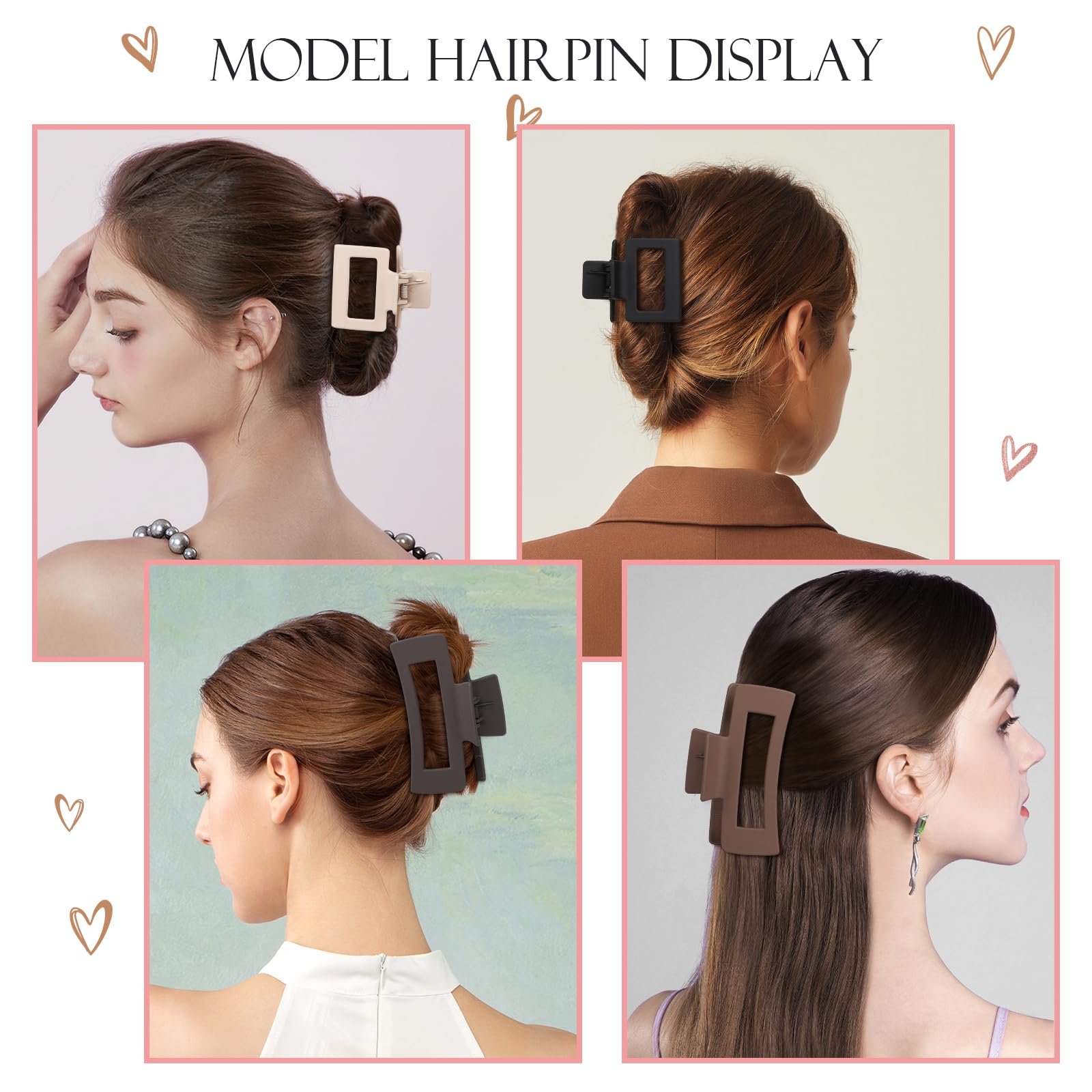 Mandydov clips worn in half-up hairstyle demonstrating comfortable, no-pull hold