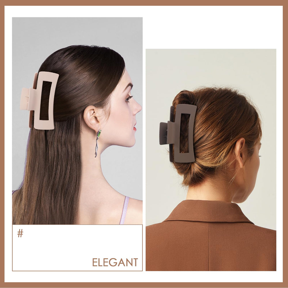Mandydov white and brown clips together, versatile neutral tones