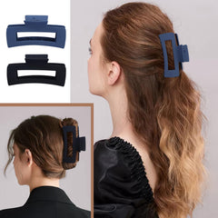 Mandydov clip securing a full bun on thick hair to show firm, comfortable hold