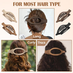 Mandydov clip next to hand illustrating 5.5-inch scale and coverage for long hair