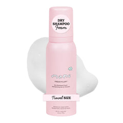 Mane Fresh Fluff front packaging showing compact travel bottle and benefits