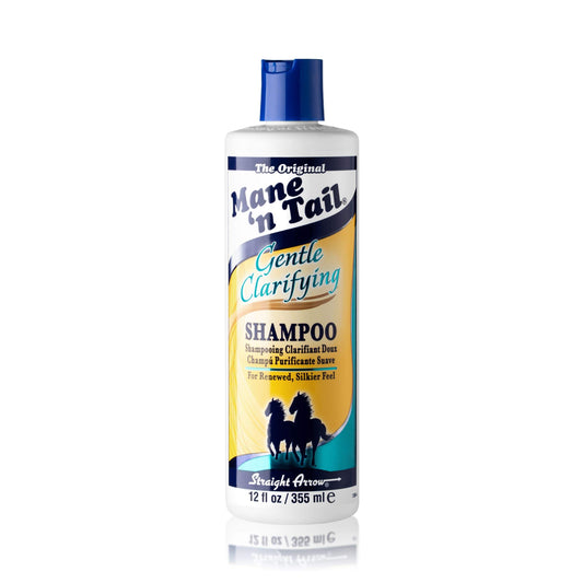Mane 'n Tail bottle front packaging showing size and branding benefit: clear product identity