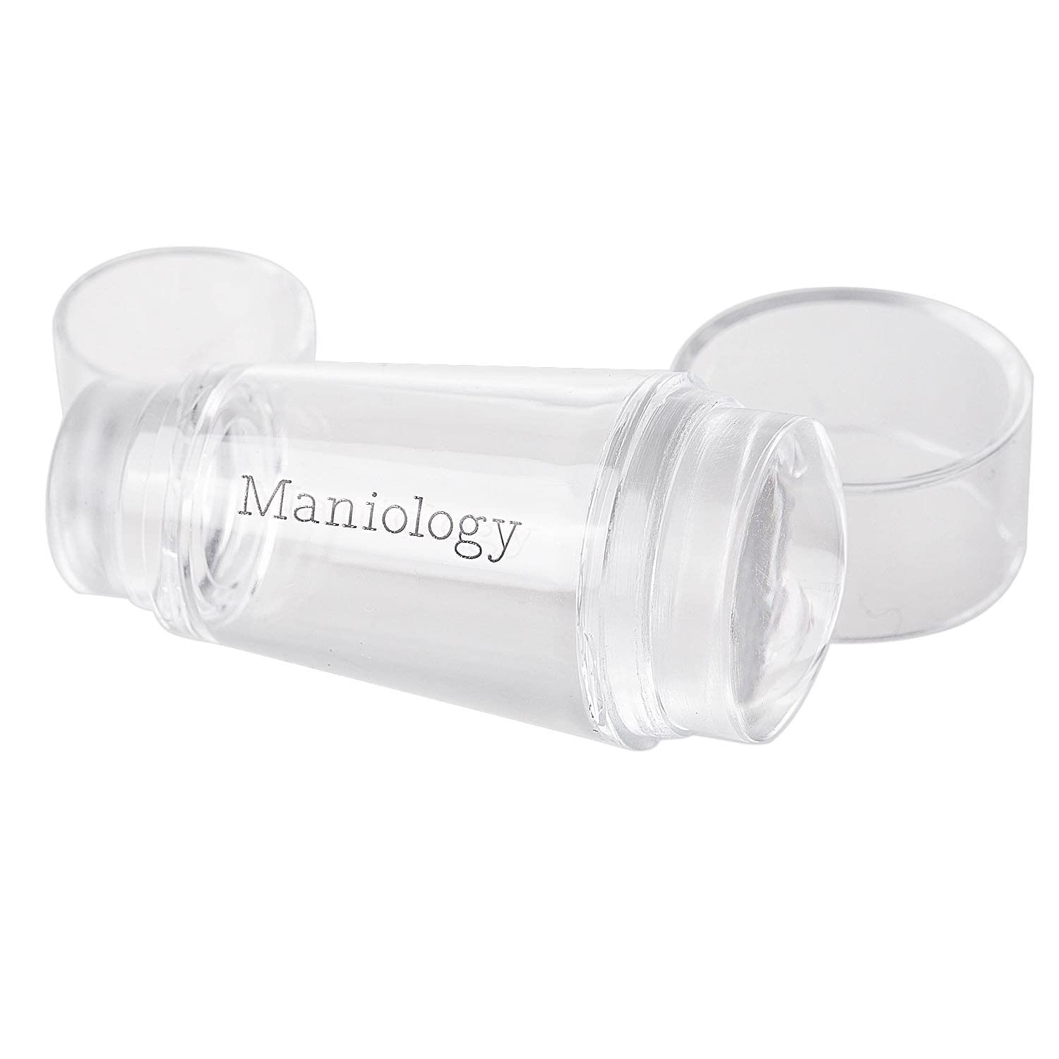Maniology close-up of clear silicone stamping head highlighting see-through alignment advantage