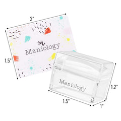 Maniology stamper and mini scraper laid out to show included tools for clean scraping