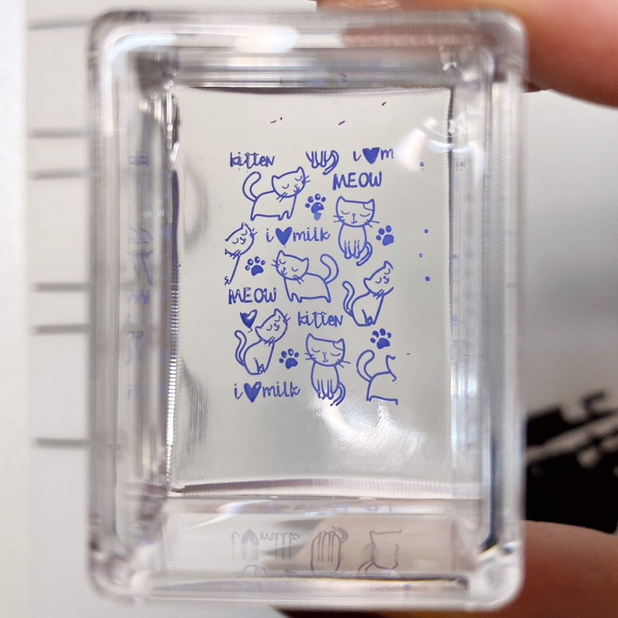 Maniology stamper face showing magnifying effect for sharper stamped details