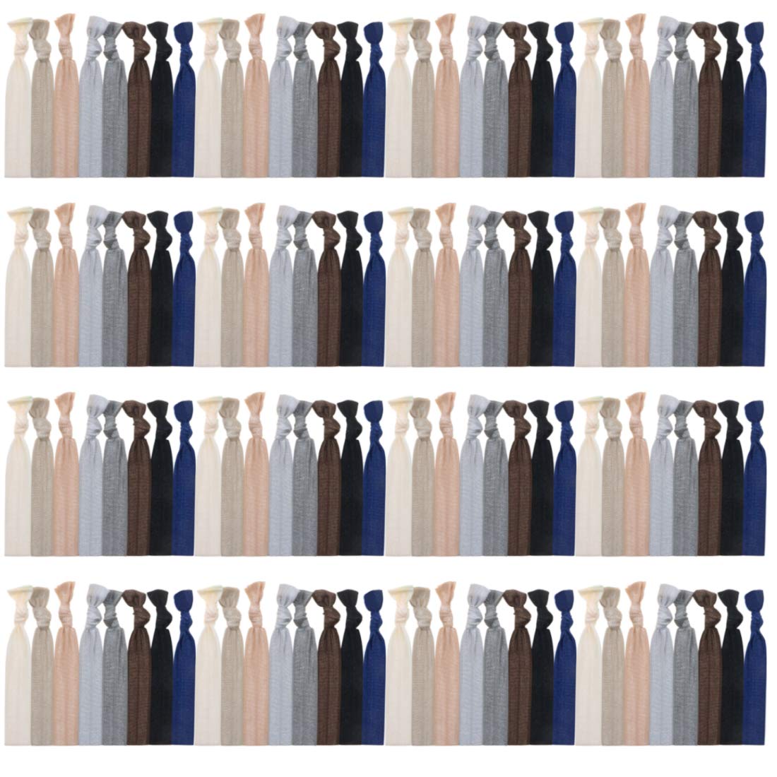 manipepe front pack shows 120 neutral hair ties and easy bulk supply benefit