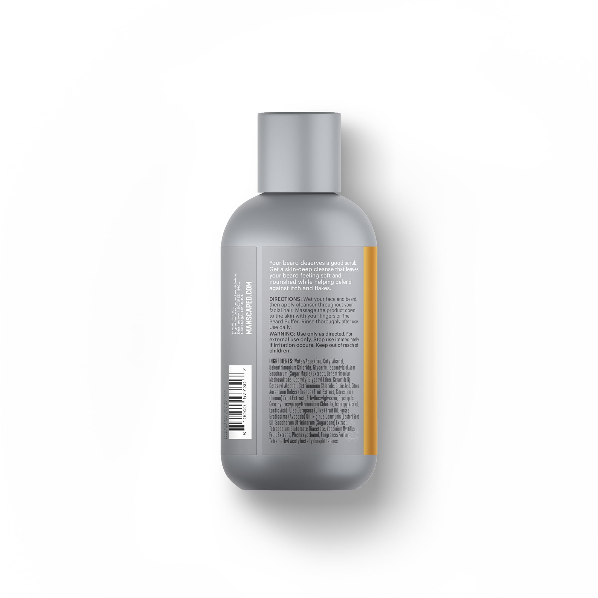 MANSCAPED bottle on bath shelf showing stylish grooming routine benefit