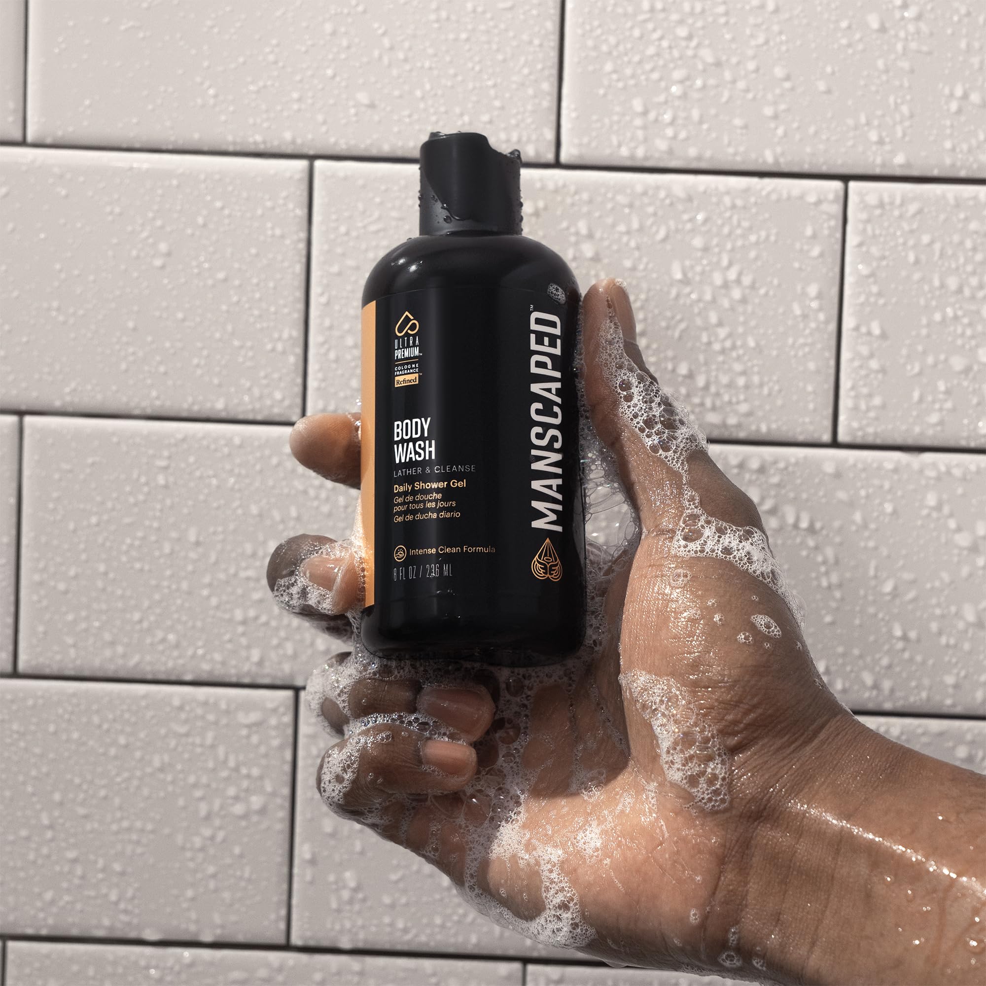 MANSCAPED in-shower use demonstrating refreshing clean feeling after rinse