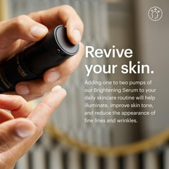 MANSCAPED serum before and after dropper indicating targeted brightening benefit