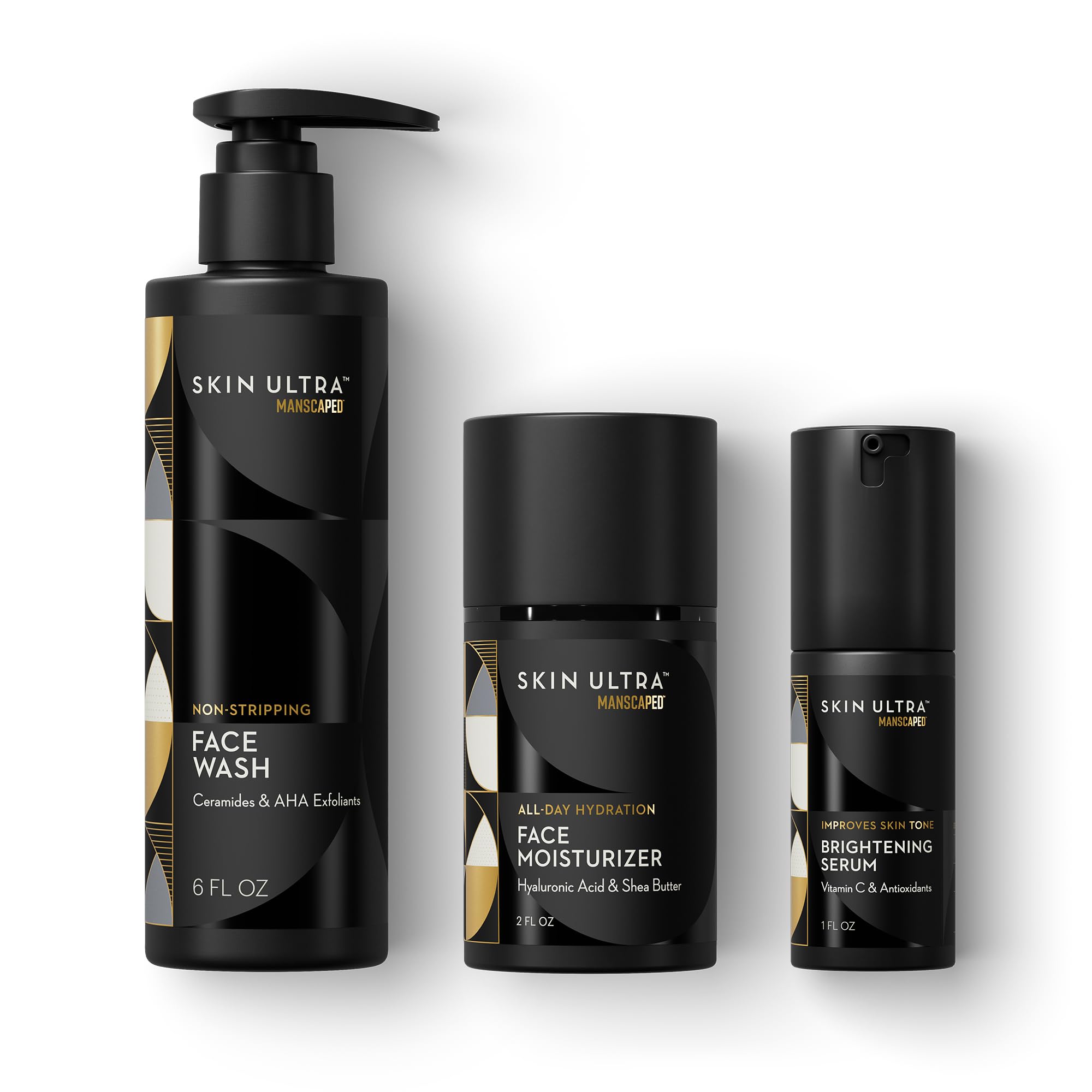 MANSCAPED front packaging showing the complete three-step regimen for convenience