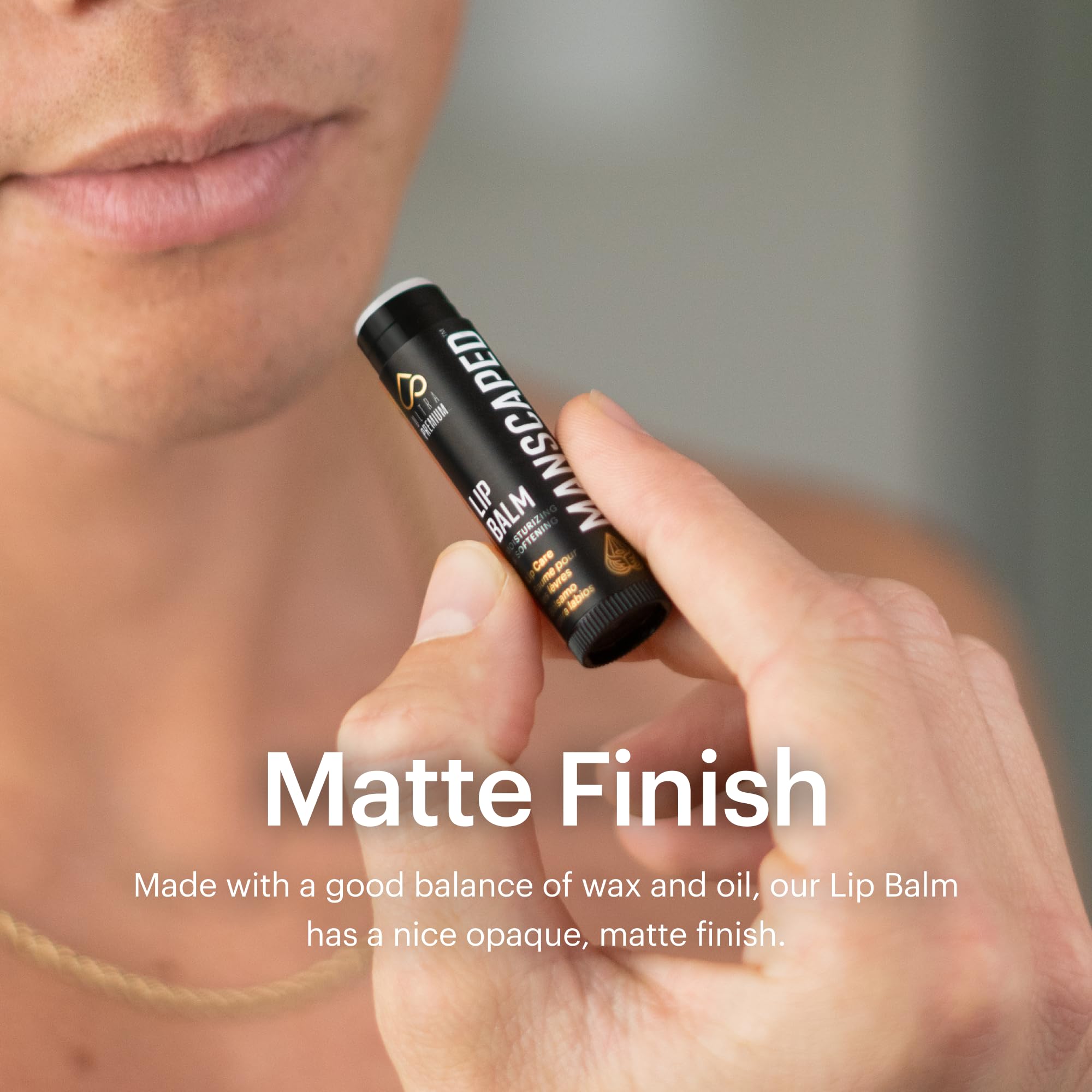 MANSCAPED close-up of balm texture on skin highlighting smoothing hydration without shine