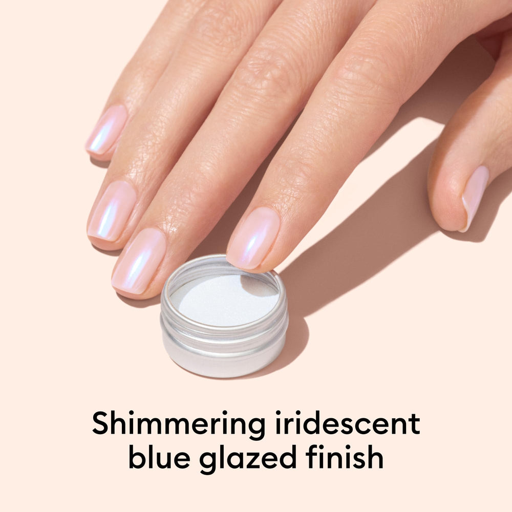 Manucurist applicator closeup demonstrating precise powder application benefit