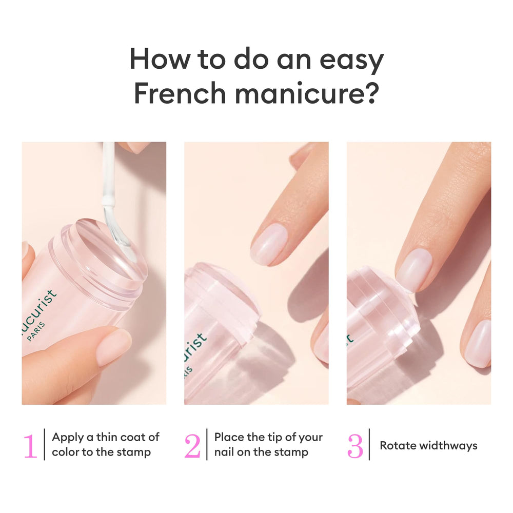 Cleaning Manucurist stamper with gentle remover to preserve silicone life
