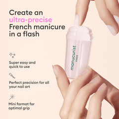 Close-up of Manucurist silicone pad highlighting flexible, even polish transfer