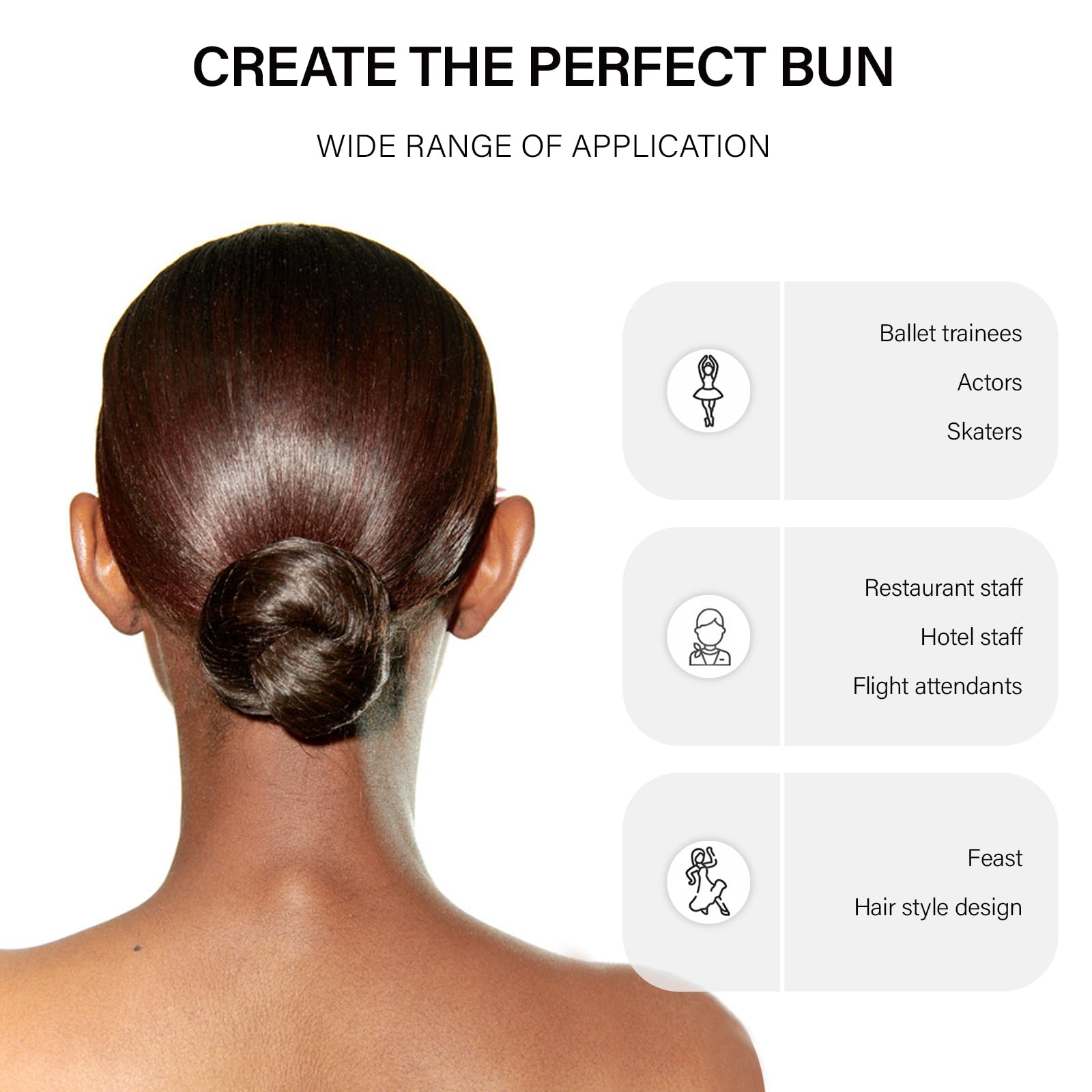 MaopaoBeauty dancer wearing a bun net for neat ballet or performance benefit