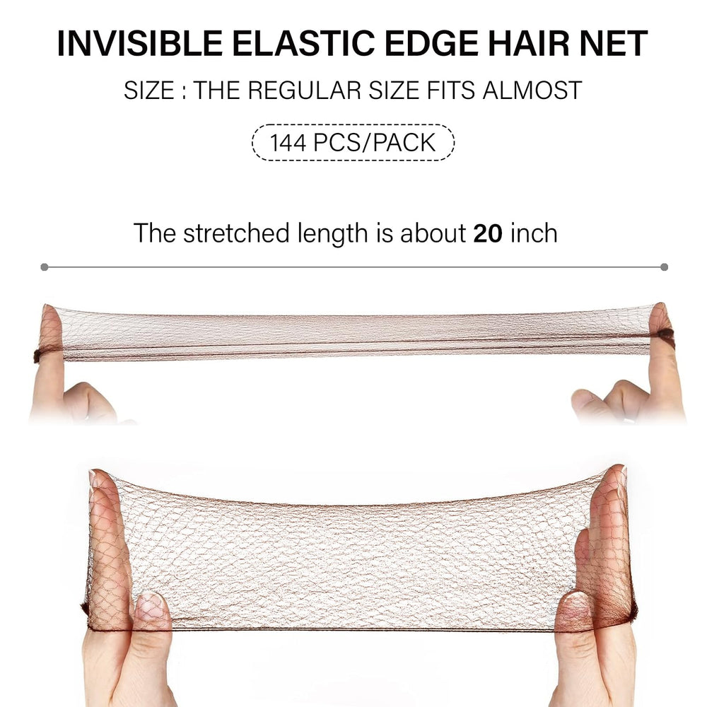 MaopaoBeauty stretched 20-inch net demonstrating fit for large buns benefit